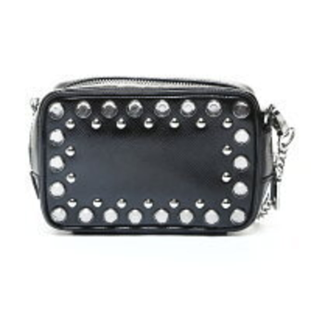 Prada Studded Camera Bag Shoulder Black - Picture 2 of 13